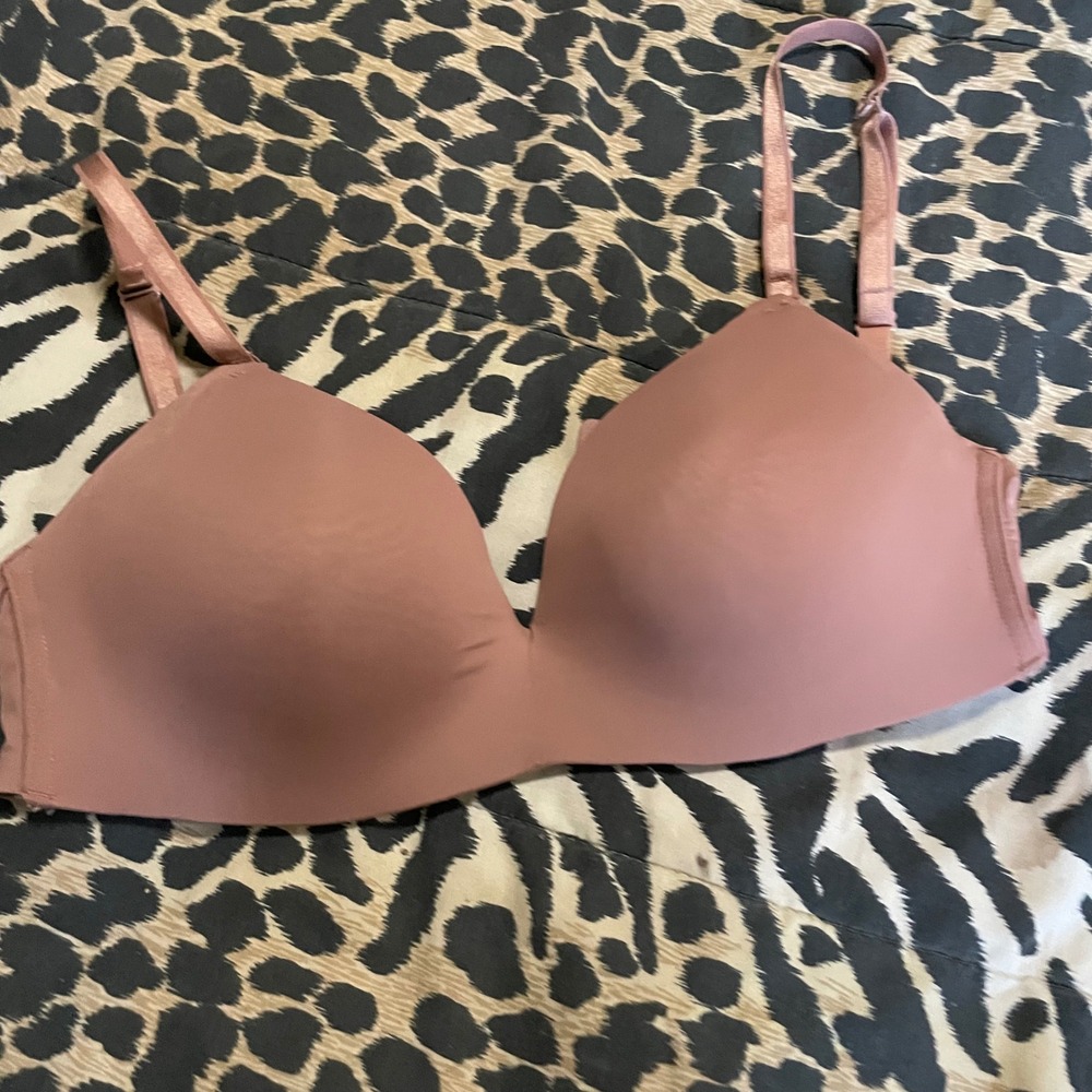 Auden Nursing Bra Lightly Lined Wirefree Soft Rose Adjustable 36D Women's